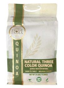 Natural Royal Bolivian Tricolor Quinoa - 25 Pound Bulk Bags - White Red Black Quinoa Blend (1:3 Each) | Bold Prewashed Whole Grains Protein Fiber